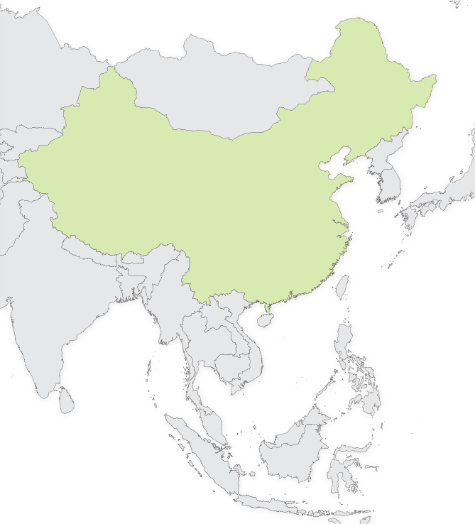 Map highlighting China
