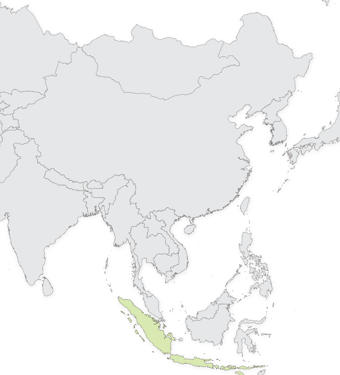 Map highlighting Indonesia