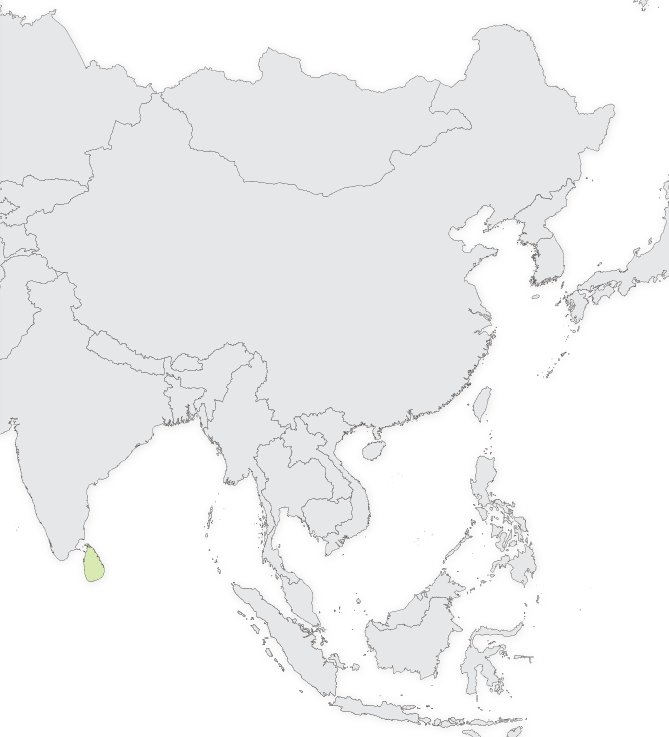 Map highlighting Sri Lanka